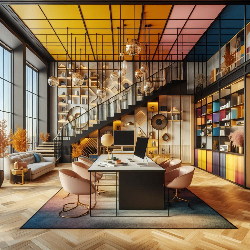 Glamorous dining area with chandelier and mirrored walls